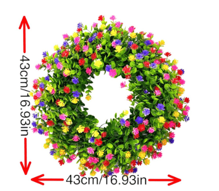 💐🎉Farmhouse Colorful Cottage Wreath