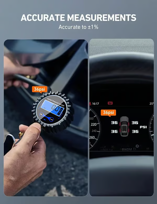 Digital Tire Inflator with Pressure Gauge