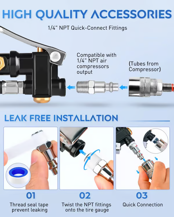 Digital Tire Inflator with Pressure Gauge