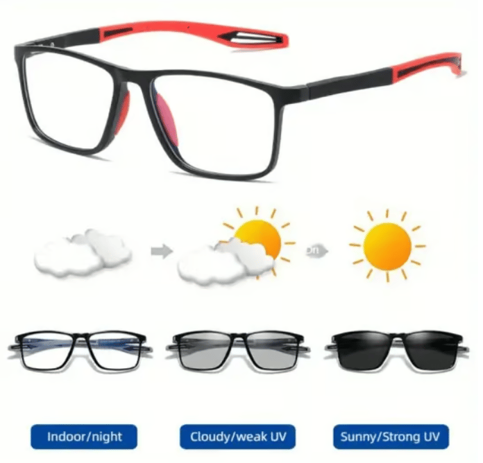 Sport Intelligent Photochromic Bifocal Glasses