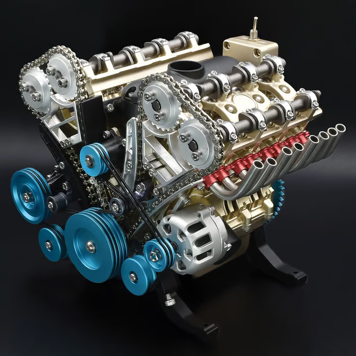 🎁Promotion 49% OFF-8-Cylinder Full Metal Car Engine Model（3-Year Warranty）