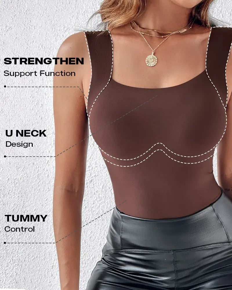 🔥49% OFF🔥U Neck Shapewear Built-in Bra Tank