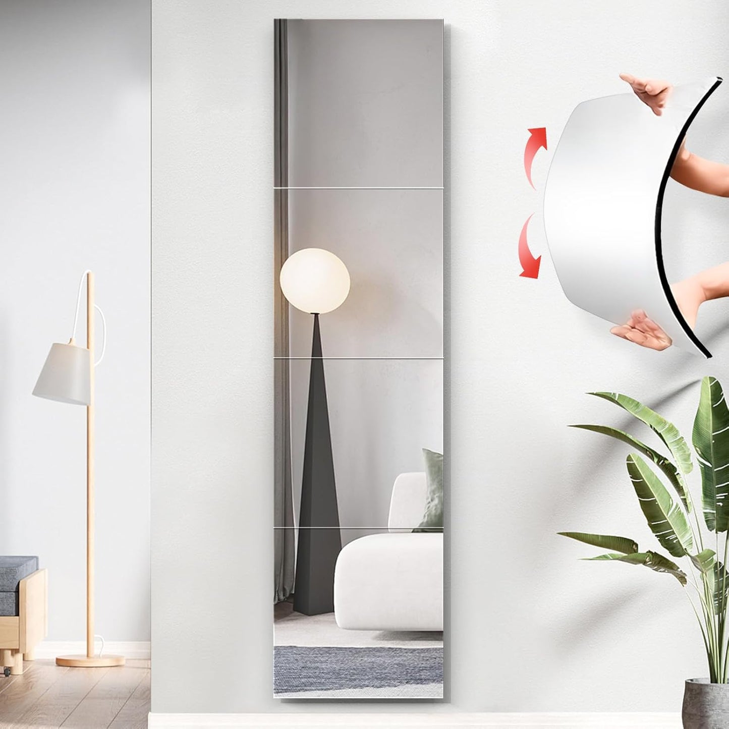 🔥49% OFF🔥A mirror that won't break-Self Adhesive Mirrors Sheets🥰❤️